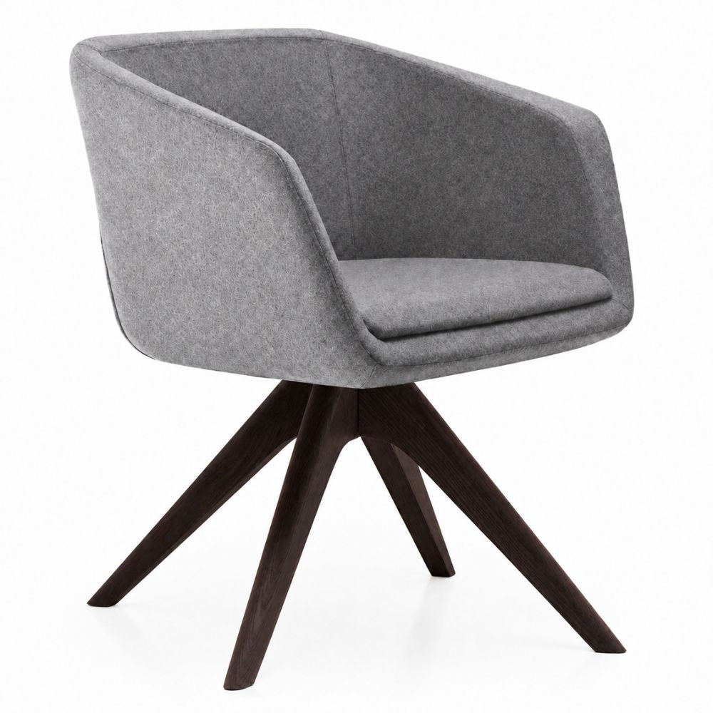 Silla de Oficina de Recepción - LABENZE MEG - Varios Colores - Tapizado con Respaldo y Descansabrazos - 155-10430-000 GRADO 0 - Labenze - NOGAL BEAT - Silla de Visita