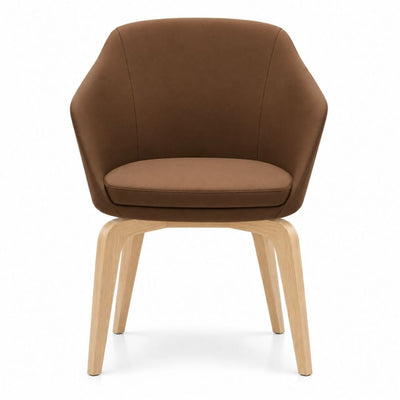 Silla de Oficina de Sala de Espera - LABENZE ANNETTE - Varios Colores - Tapizado y Cojín Individual - 155-10700-000 GRADO 0 - Labenze - NOGAL BEAT - Silla de Visita