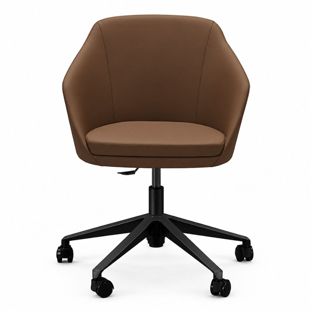 Silla de Oficina de Sala de Espera - LABENZE ANNETTE - Varios Colores - Tapizado y Cojín Individual - 155-10725-NGO GRADO 0 - Labenze - NOGAL BEAT - Silla de Visita