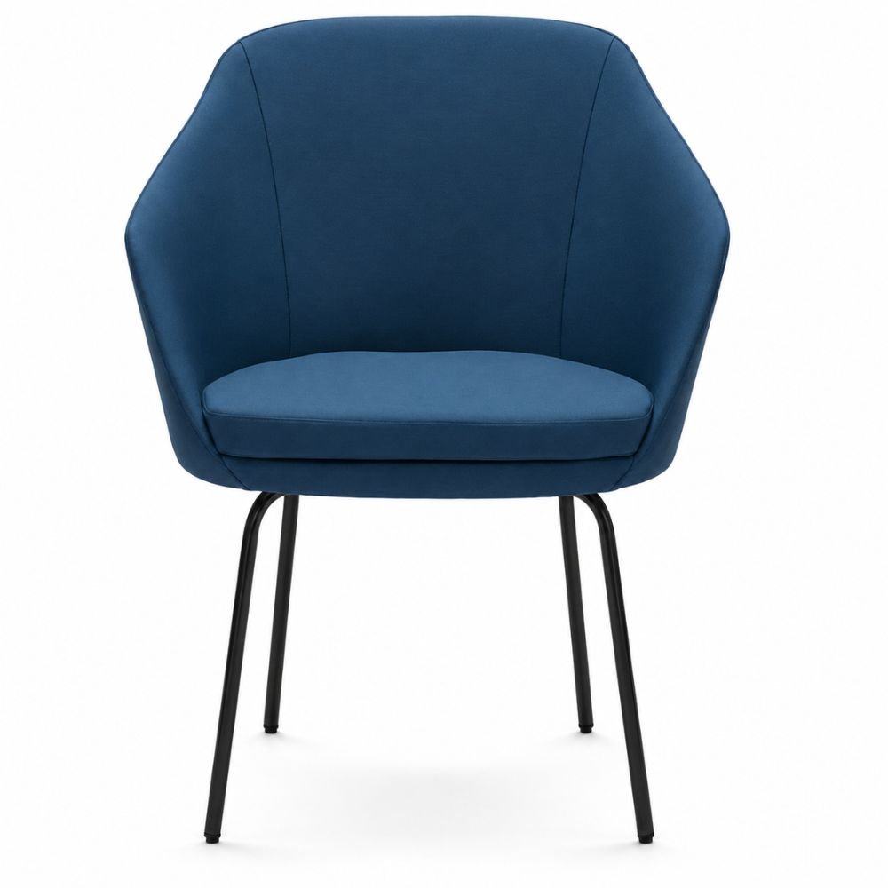 Silla de Oficina de Sala de Espera - LABENZE ANNETTE - Varios Colores - Tapizado y Cojín Individual - 155-10745-NGO GRADO 0 - Labenze - NOGAL BEAT - Silla de Visita