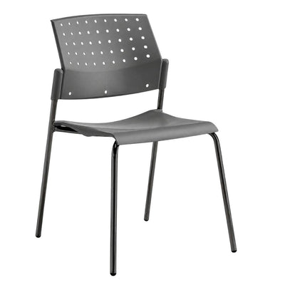Silla de Oficina de Sala de Espera - LABENZE ARETA 106-00200 - Varios Colores - Estructura Tubular Negro sin Brazos - 106-00200 - Labenze - NOGAL BEAT - Silla de Visita