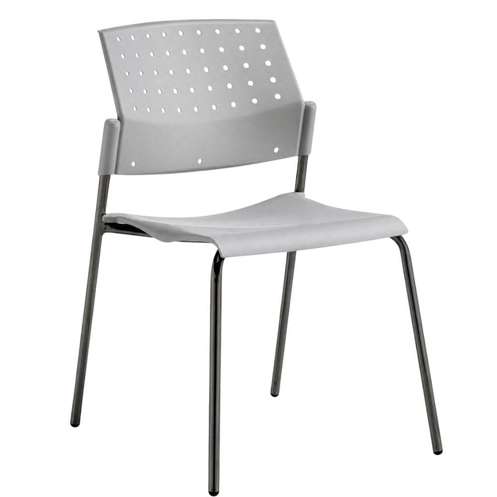 Silla de Oficina de Sala de Espera - LABENZE ARETA 106-00200 - Varios Colores - Estructura Tubular Negro sin Brazos - 106-00200 - Labenze - NOGAL BEAT - Silla de Visita