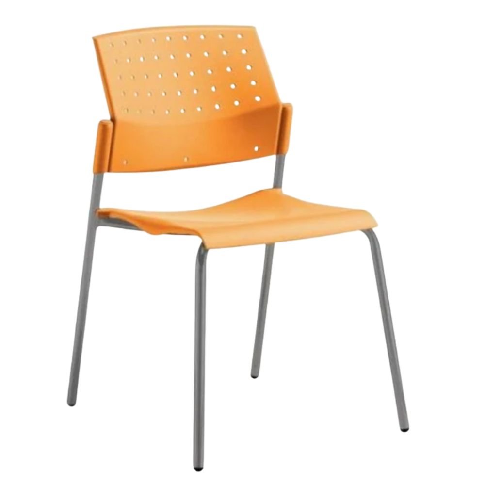 Silla de Oficina de Sala de Espera - LABENZE ARETA 106 - 00210 - Varios Colores - Estructura Tubular Gris sin Brazos - 106 - 00210 - Labenze - NOGAL BEAT - Sillas de Oficina