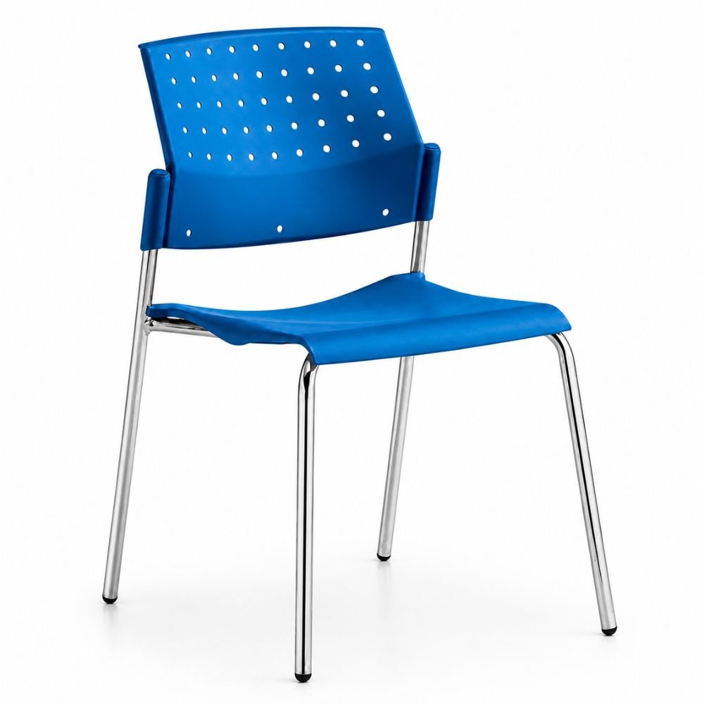 Silla de Oficina de Sala de Espera - LABENZE ARETA 106-00220 - Varios Colores - Estructura Tubular Cromado sin Brazos - 106-00220 - Labenze - NOGAL BEAT - Silla de Visita