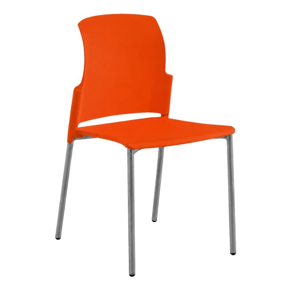 Silla de Oficina de Sala de Espera - LABENZE CLASS 106-00710 - Varios Colores - Patas Tubular Gris sin Brazos - 106-00710 - Labenze - NOGAL BEAT - Silla de Visita