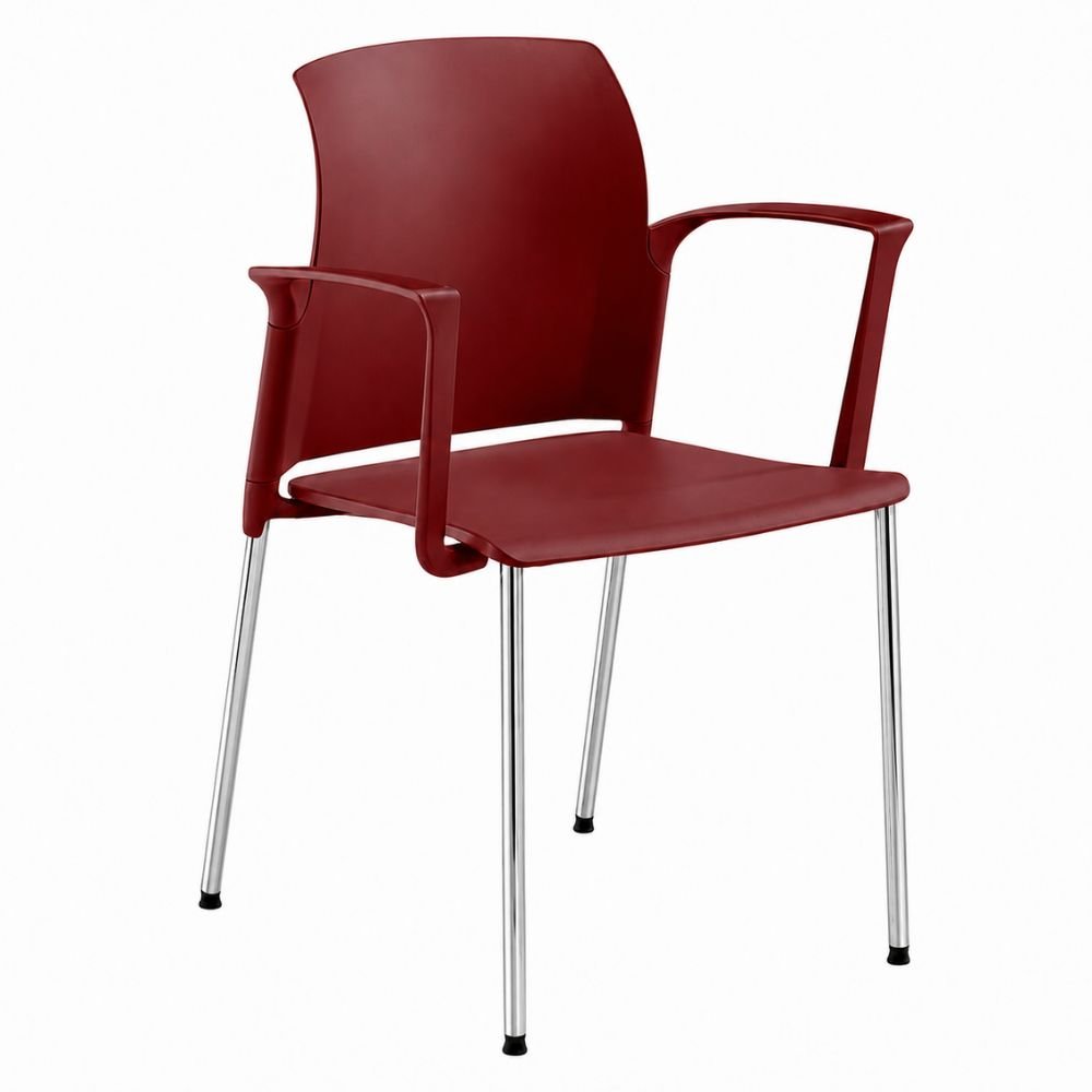 Silla de Oficina de Sala de Espera - LABENZE CLASS 106-0720b - Varios Colores - Patas Tubular Cromado con Brazos - 106-0720B - Labenze - NOGAL BEAT - Silla de Visita
