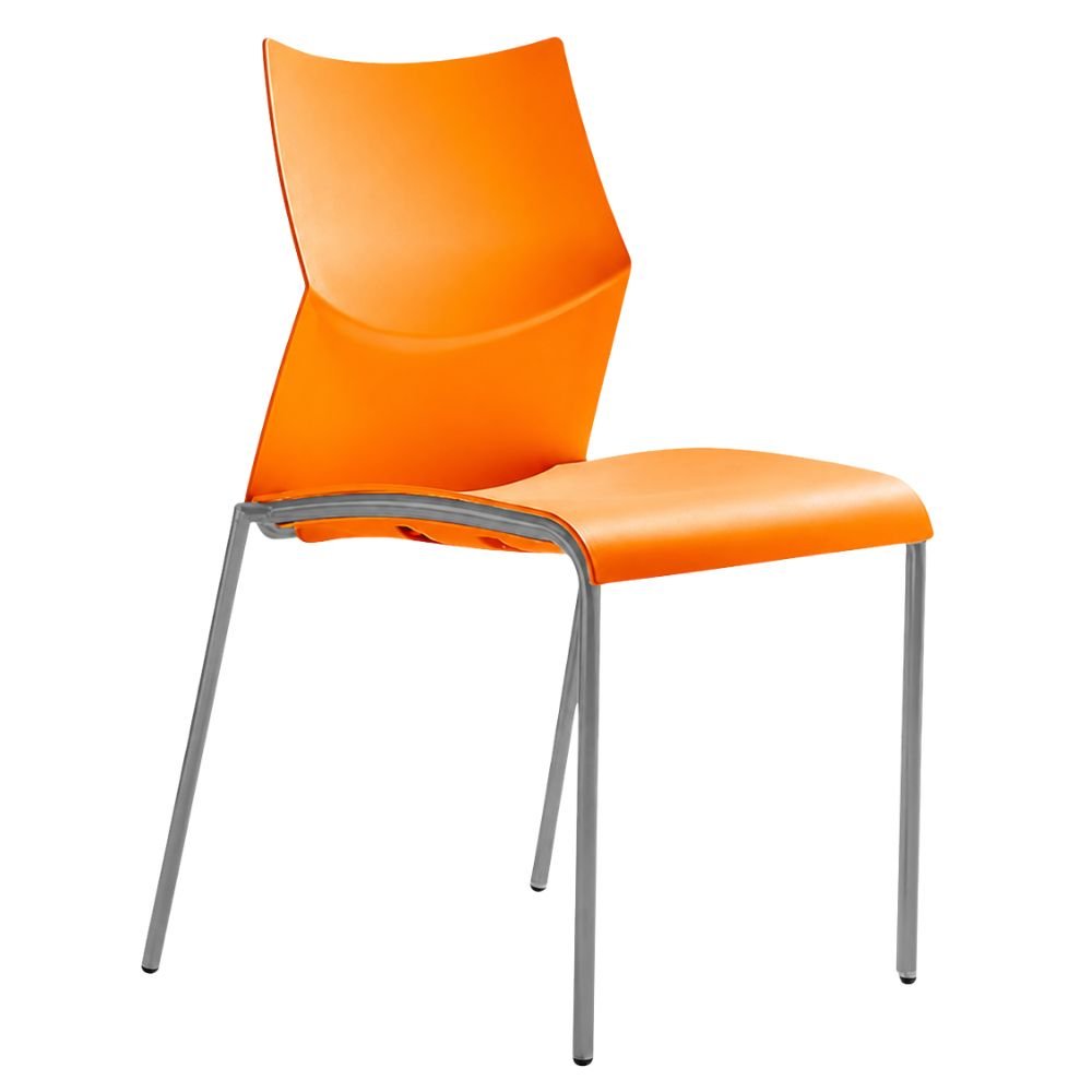 Silla de Oficina de Sala de Espera - LABENZE NIZZA 106-00410 - Varios Colores - 4 Puntas sin Brazos y Tubular Pintado Gris - 106-00410 - Labenze - NOGAL BEAT - Silla de Visita
