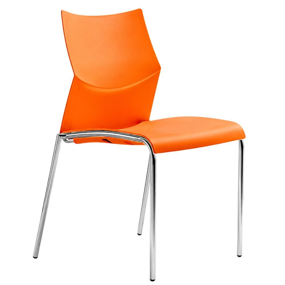 Silla de Oficina de Sala de Espera - LABENZE NIZZA 106-00420 - Varios Colores - Fija sin Brazos y Patas Tubular Cromado - 106-00420 - Labenze - NOGAL BEAT - Silla de Visita