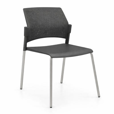 Silla de Oficina de Sala de Espera Respaldo Multiperforado - LABENZE REPLAY 106 - 00610 - Varios Colores - Fija sin Brazos y Patas Tubular Pintado Gris - 106-00610 - Labenze - NOGAL BEAT - Sillas de Oficina