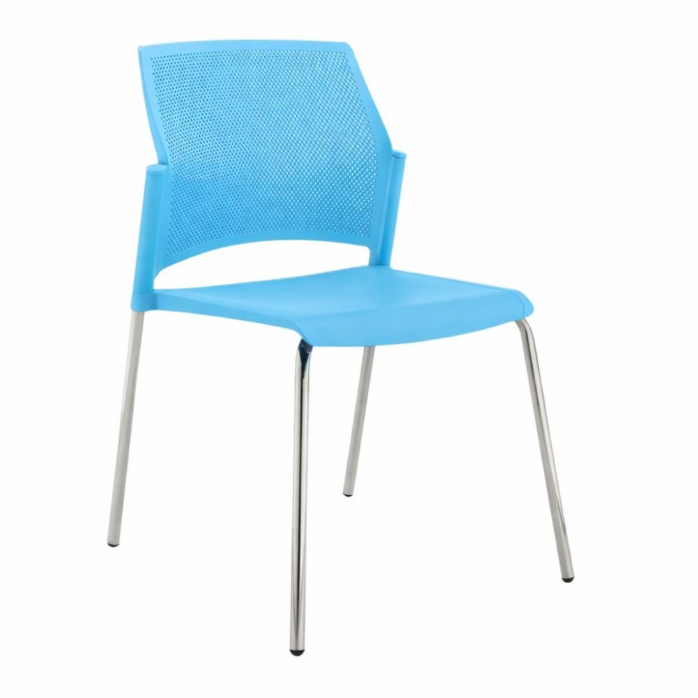 Silla de Oficina de Sala de Espera Respaldo Multiperforado - LABENZE REPLAY 106 - 00620 - Varios Colores - Fija sin Brazos y Patas Tubular Pintado Cromo - 106-00620 - Labenze - NOGAL BEAT - Sillas de Oficina