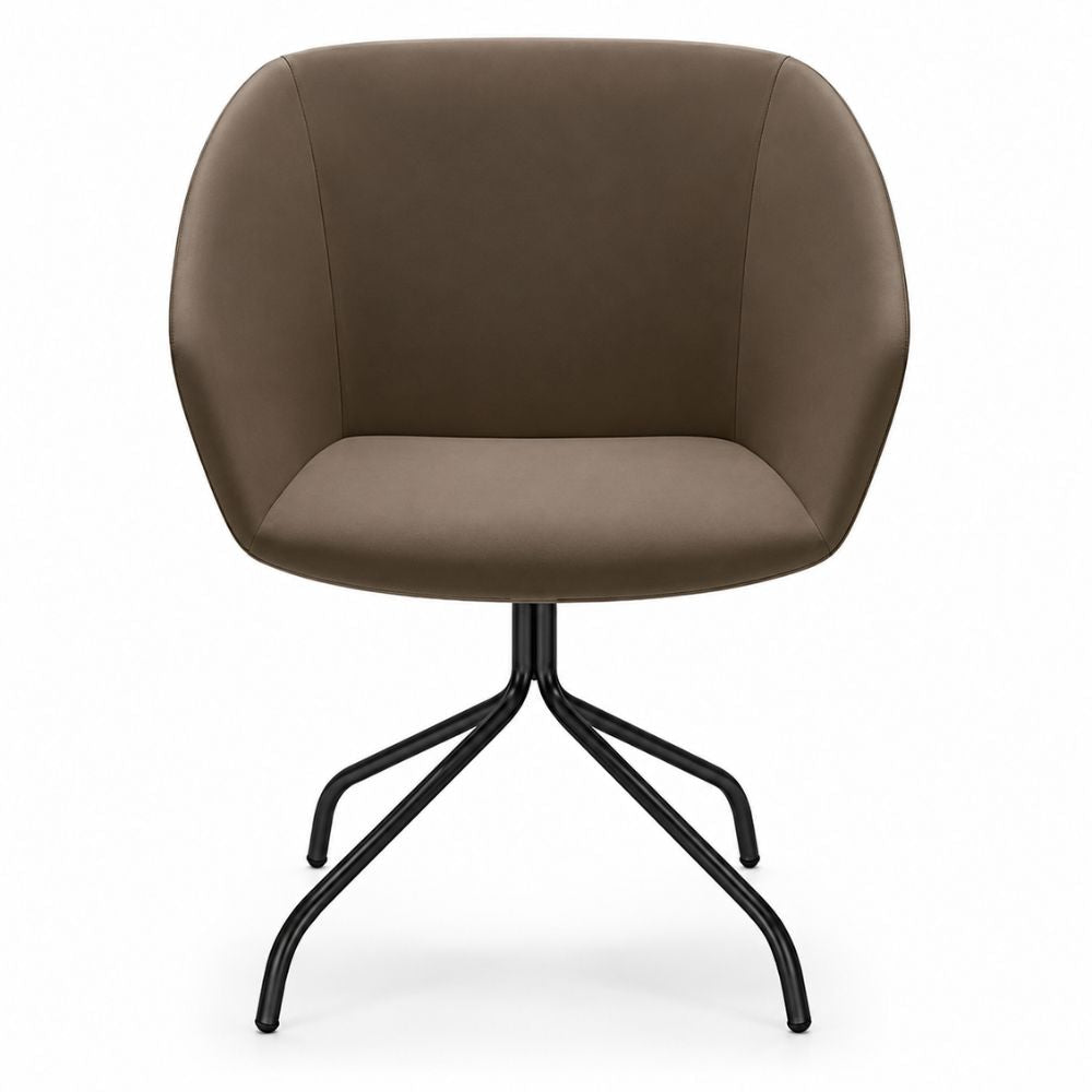 Silla de Oficina de Sala de Espera Varios Diseños - LABENZE BRECK - Varios Colores - Tapizado con Respaldo y Descansabrazos - 155-10820-NGO GRADO 0 - Labenze - NOGAL BEAT - Silla de Visita