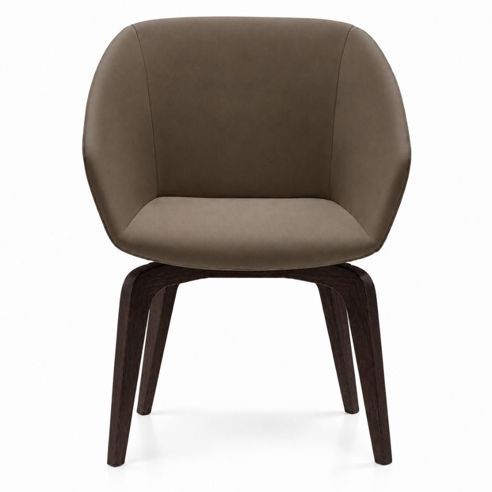 Silla de Oficina de Sala de Espera Varios Diseños - LABENZE BRECK - Varios Colores - Tapizado con Respaldo y Descansabrazos - 155-10800-000 GRADO 0 - Labenze - NOGAL BEAT - Silla de Visita
