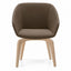 Silla de Oficina de Sala de Espera Varios Diseños - LABENZE BRECK - Varios Colores - Tapizado con Respaldo y Descansabrazos - 155-10800-000 GRADO 0 - Labenze - NOGAL BEAT - Silla de Visita