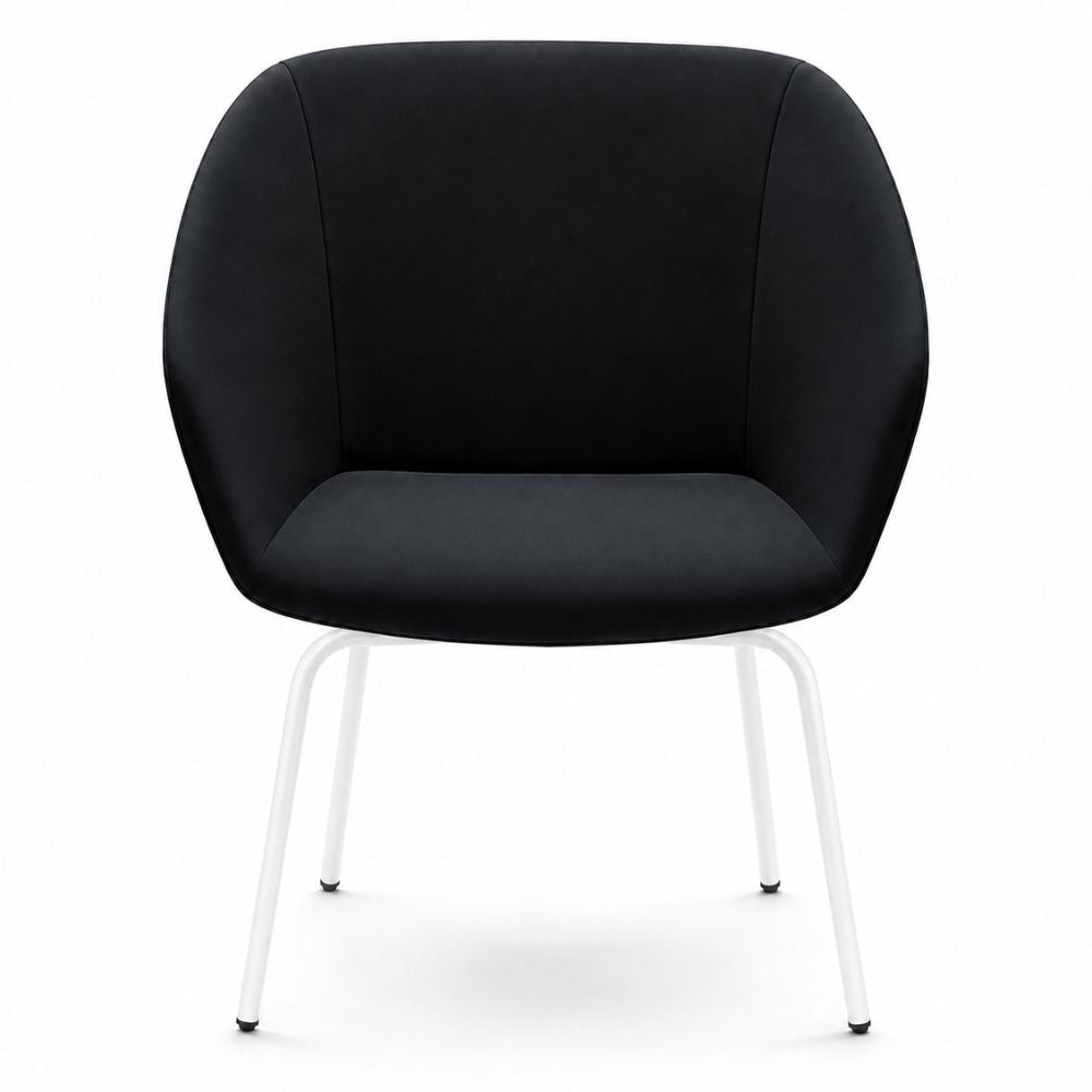 Silla de Oficina de Sala de Espera Varios Diseños - LABENZE BRECK - Varios Colores - Tapizado con Respaldo y Descansabrazos - 155-30845-BCO GRADO 0 - Labenze - NOGAL BEAT - Silla de Visita