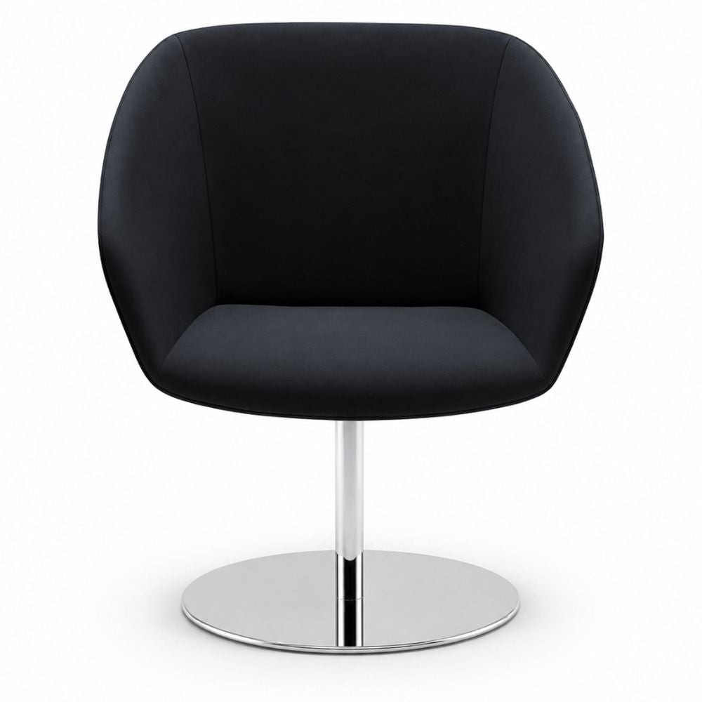 Silla de sala de espera LABENZE BRECK tapizada con respaldo, descansabrazos integrados y base a elegir