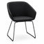 Silla de sala de espera LABENZE BRECK tapizada con respaldo, descansabrazos integrados y base a elegir