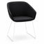 Silla de sala de espera LABENZE BRECK tapizada con respaldo, descansabrazos integrados y base a elegir