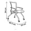 Silla de Oficina de Visita - VERSA ALTUS - Estructura Aluminio - Asiento Abatible y Respaldo Reclinable en Malla - AL-2516 - VERSA - NOGAL BEAT - Silla de Visita