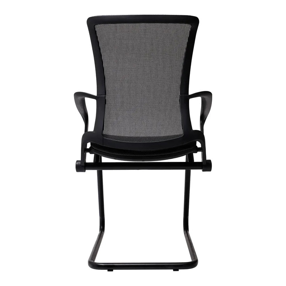 Silla de Oficina de Visita - VERSA ALTUS STELLA VISITA - Estructura Aluminio - Asiento Abatible y Respaldo Reclinable en Malla - AL-2515 - VERSA - NOGAL BEAT - Silla de Visita