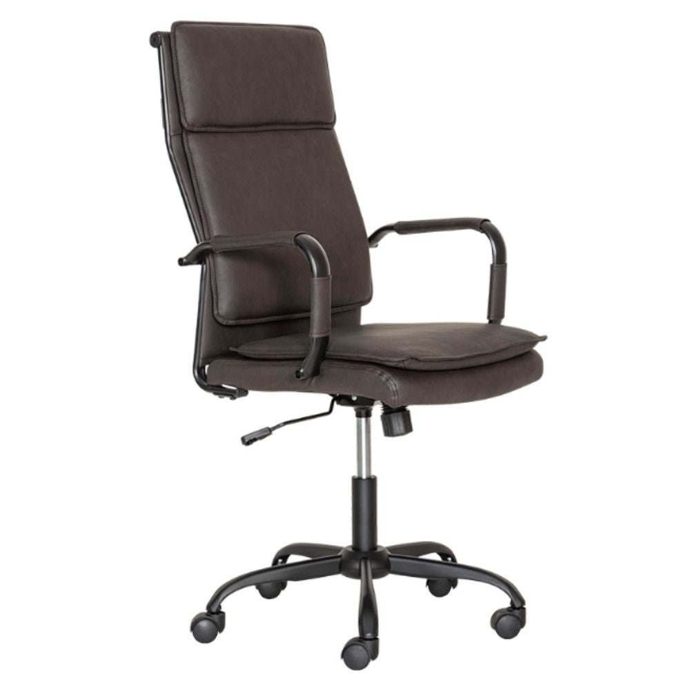 Silla De Oficina Directiva - ALBAR GA - 005 - Varios Colores - Asiento Y Respaldo Tapizado - GA - 005A - ALBAR - NOGAL BEAT - Sillas de oficina