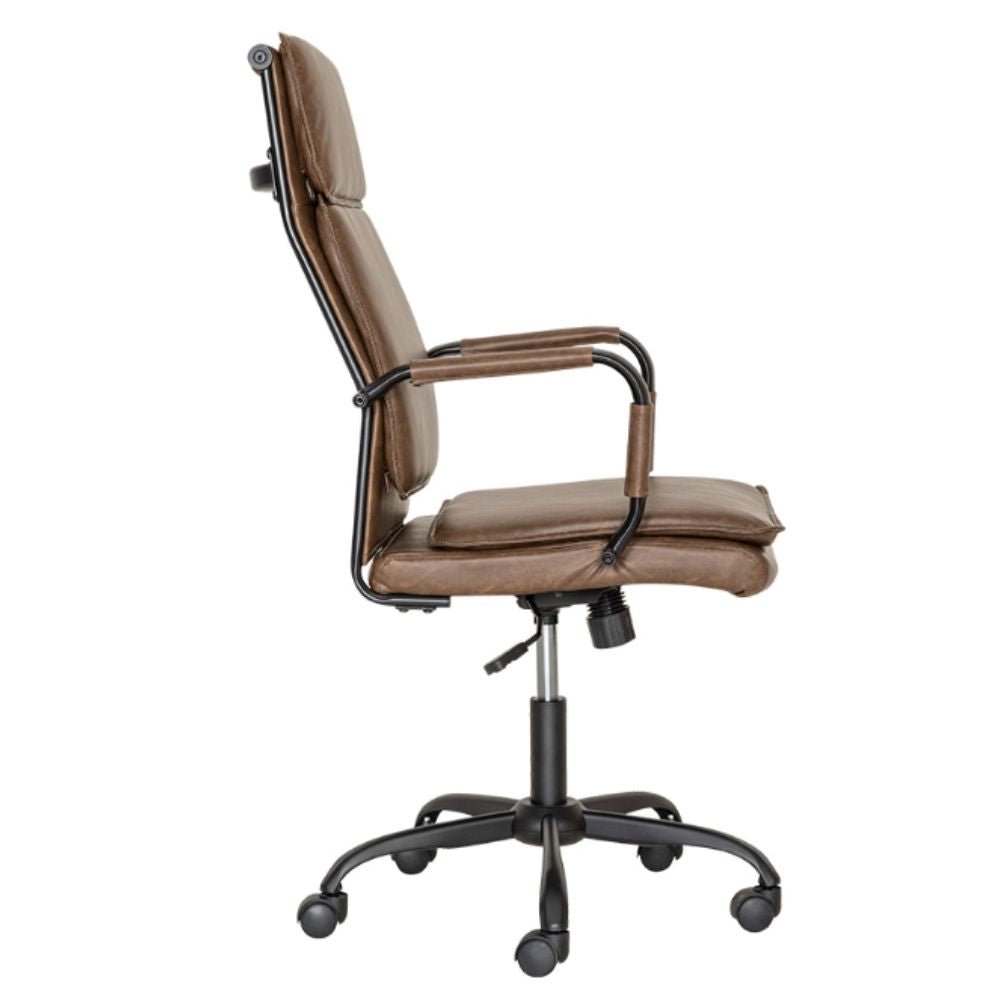 Silla De Oficina Directiva - ALBAR GA - 005 - Varios Colores - Asiento Y Respaldo Tapizado - GA - 005A - ALBAR - NOGAL BEAT - Sillas de oficina