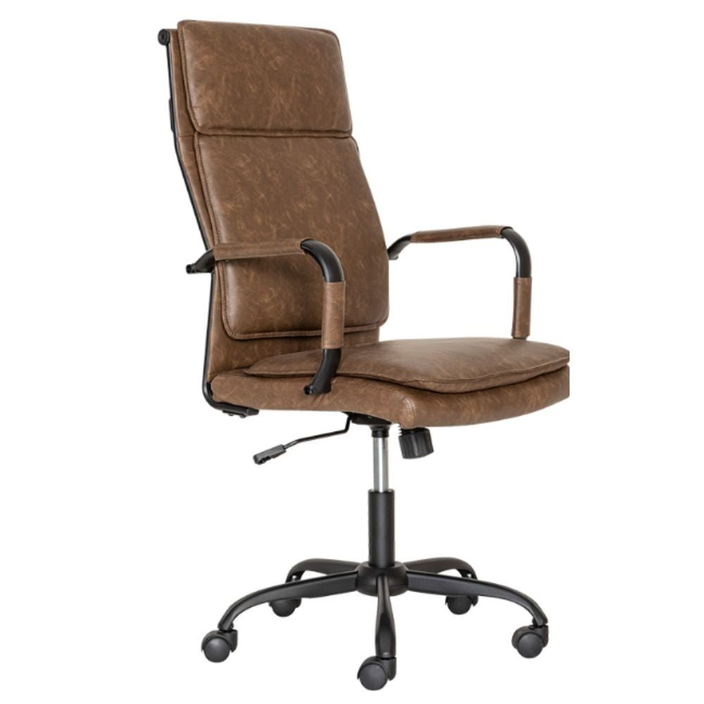 Silla De Oficina Directiva - ALBAR GA - 005 - Varios Colores - Asiento Y Respaldo Tapizado - GA - 005A - ALBAR - NOGAL BEAT - Sillas de oficina