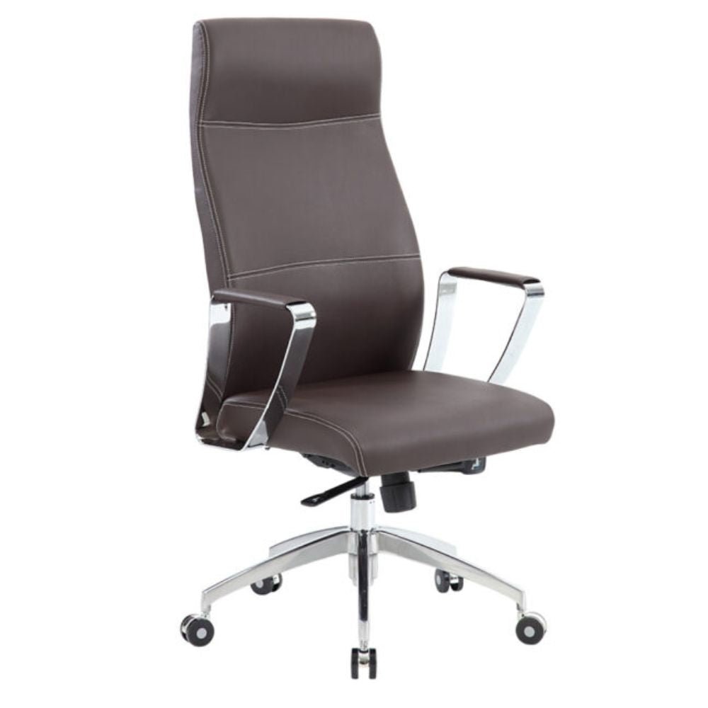 Silla de Oficina Directiva Ergonómica - ALBAR AC - 10 - Varios Colores - Respaldo Alto - Tapizado Vinil - AC - 10 CF - NOGAL BEAT - NOGAL BEAT - Silla de oficina