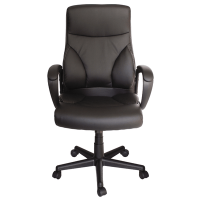 Silla de Oficina Directiva Ergonómica - OFFIHO RIMINI - Negro - Asiento y Respaldo Tapizados - RIMINI - OFFIHO - NOGAL BEAT - Silla Directiva