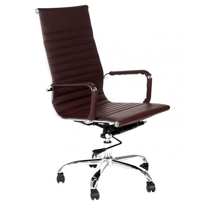 Silla de Oficina Directiva - NOGAL BEAT CÁDIZ ECO - Varios Colores - Asiento y Respaldo Tapizados - CÁDIZ RESPALDO ALTO ECO - MDO - NOGAL BEAT - Silla Directiva