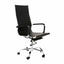 Silla directiva Nogal Beat Cádiz con respaldo tapizado, brazos en PU y base negra giratoria