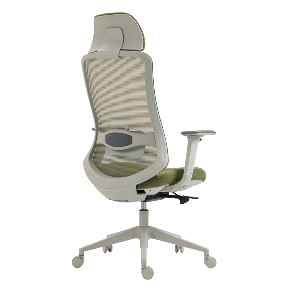 Silla De Oficina Ejecutiva - ALBAR AC - 30 GV - Verde - Respaldo En Malla y Asiento Tapizado - AC - 30 GV - ALBAR - NOGAL BEAT - Sillas de Oficina