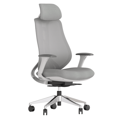 Silla De Oficina Ejecutiva - ALBAR AC-40E - Varios Colores - Respaldo En Malla y Asiento Tapizado - AC-40E GR - ALBAR - NOGAL BEAT - Silla Ejecutiva