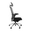 Silla de Oficina Ejecutiva Ergonómica - OFFIHO SNAP OHE - 45 - Negro Gris - Respaldo en Malla y Asiento Tapizado - OHE - 45 - OFFIHO - NOGAL BEAT - Sillas de oficina