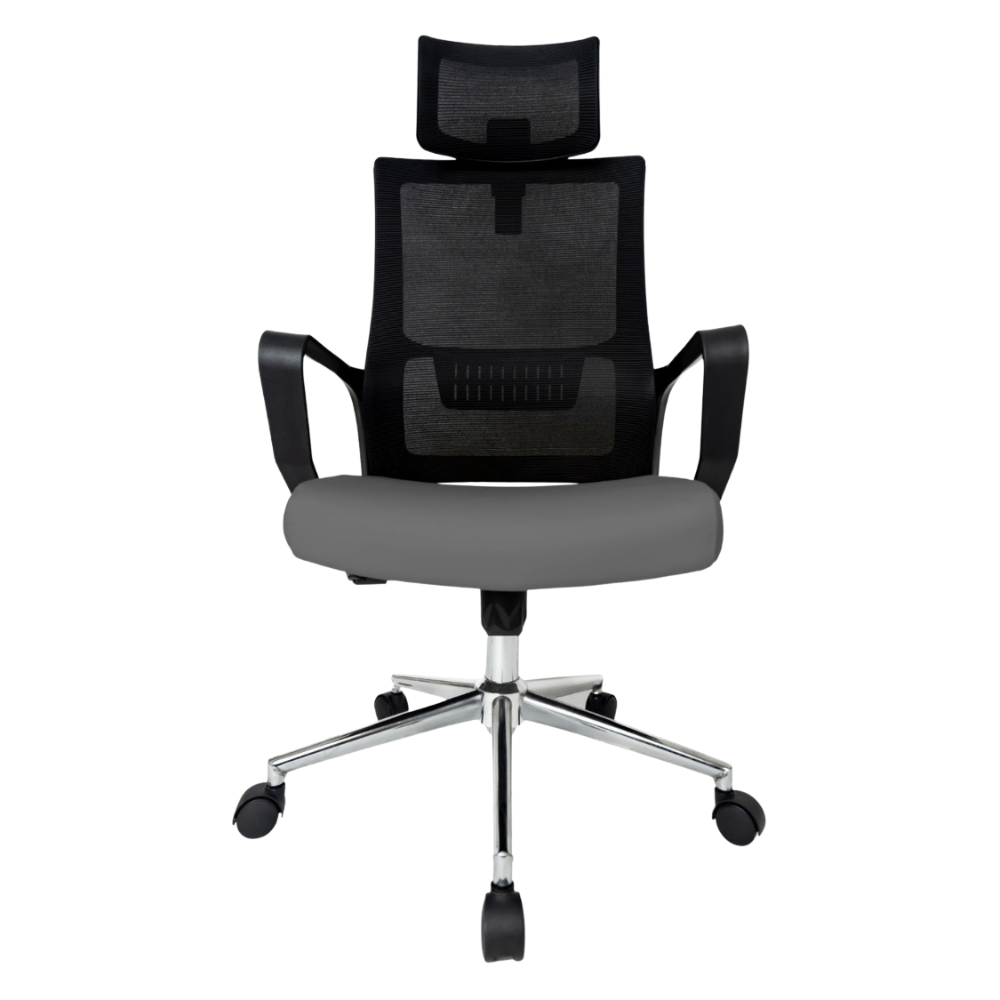 Silla De Oficina Ejecutiva - GERSA Zoom NG Alto - Varios Colores - Respaldo En Malla y Asiento Tapizado - Zoom NG Alto - GERSA - NOGAL BEAT - Sillas de Oficina