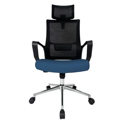 Silla De Oficina Ejecutiva - GERSA Zoom NG Alto - Varios Colores - Respaldo En Malla y Asiento Tapizado - Zoom NG Alto - GERSA - NOGAL BEAT - Sillas de Oficina