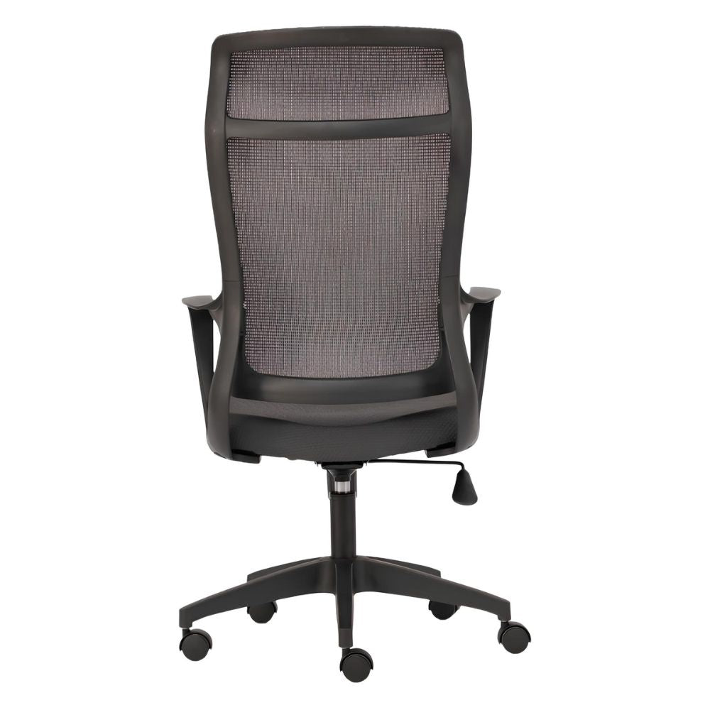 Silla de Oficina Ejecutiva - NOGAL BEAT ALZETTE - Negro - Respaldo en Malla y Asiento Tapizado - Alzette - MOBILIARIO EN MOVIMIENTO - NOGAL BEAT - Sillas de Oficina