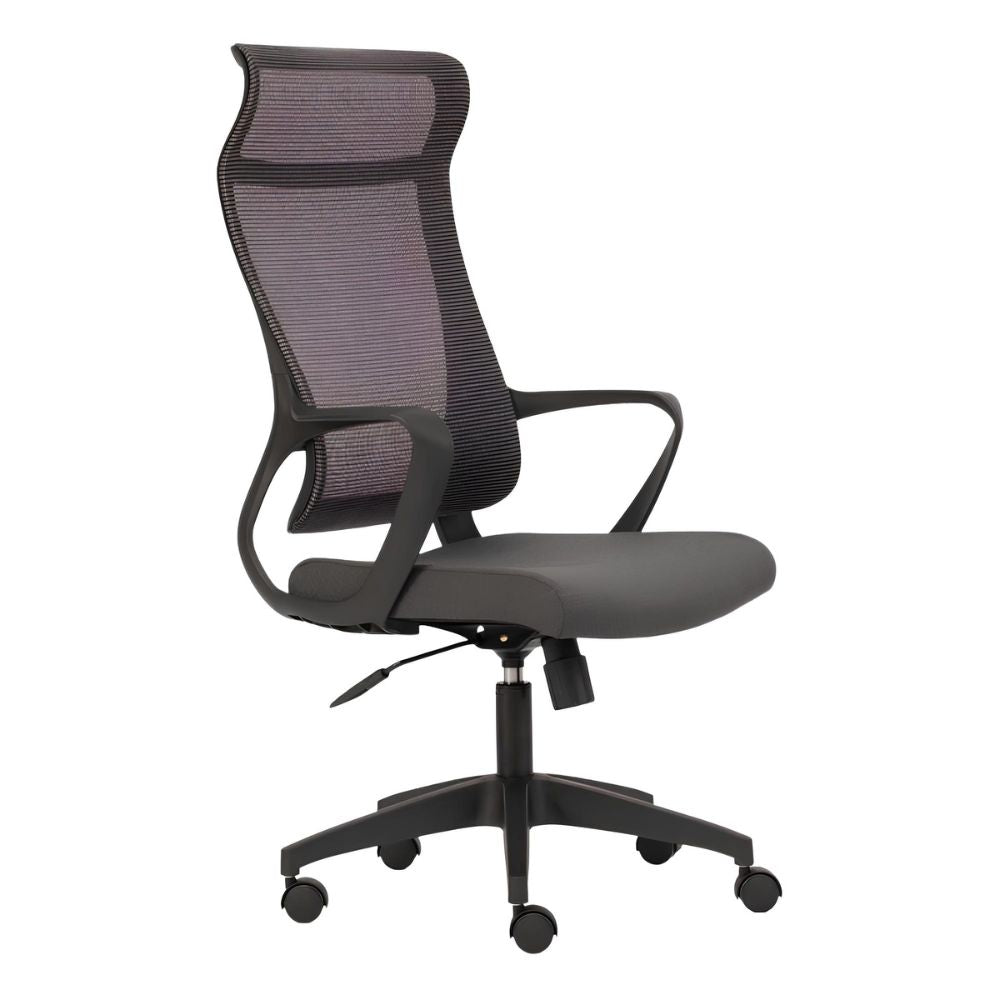 Silla de Oficina Ejecutiva - NOGAL BEAT ALZETTE - Negro - Respaldo en Malla y Asiento Tapizado - Alzette - MOBILIARIO EN MOVIMIENTO - NOGAL BEAT - Sillas de Oficina