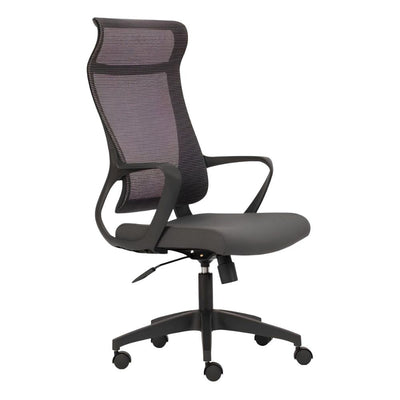 Silla de Oficina Ejecutiva - NOGAL BEAT ALZETTE - Negro - Respaldo en Malla y Asiento Tapizado - Alzette - MOBILIARIO EN MOVIMIENTO - NOGAL BEAT - Sillas de Oficina