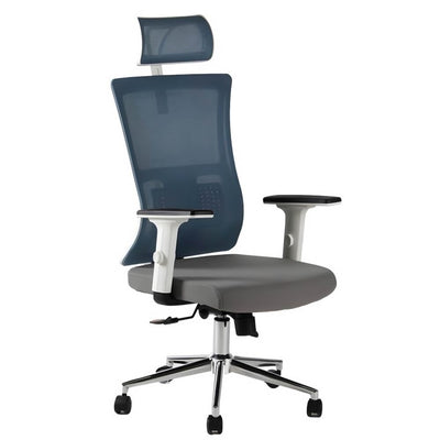 Silla de Oficina Ejecutiva - NOGAL BEAT GIRONA - Varios Colores - Respaldo en Malla y Asiento Tapizado - SILLA GIRONA - MDO - NOGAL BEAT - Silla Ejecutiva