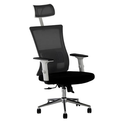 Silla de Oficina Ejecutiva - NOGAL BEAT GIRONA - Varios Colores - Respaldo en Malla y Asiento Tapizado - SILLA GIRONA - MDO - NOGAL BEAT - Silla Ejecutiva