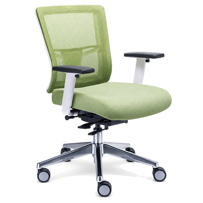 Silla de Oficina Ejecutiva Quadra Estructura Blanca - REQUIEZ QUADRA RE-1371 102-1371V - Varios Colores - Respaldo en Mesh con Base de Aluminio Pulido y Brazos Ajustables - 102-1371V-20-ESP - Requiez - NOGAL BEAT - Silla Ejecutiva