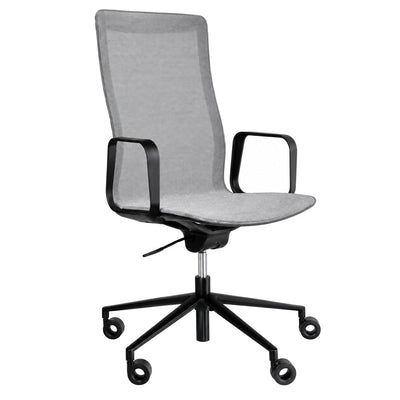 Silla de Oficina Ejecutiva Reclinante - REQUIEZ RAIL RE-3030 - Color Único - 5 Puntas con Respaldo Alto Reclinable y Brazos - 101-3030G-01-ESP - Requiez - NOGAL BEAT - Silla Ejecutiva