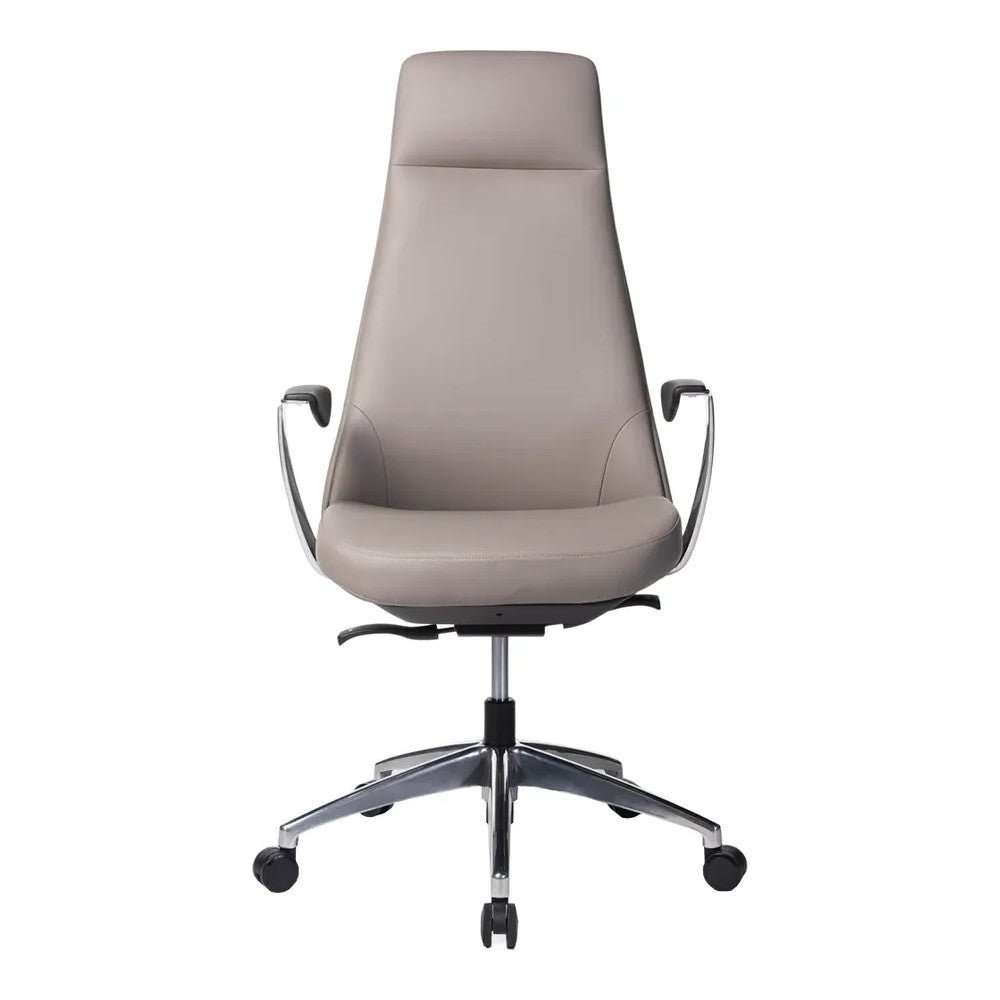 Silla de Oficina Ejecutiva Respaldo Alto - VERSA ALTUS EDGE - Varios Colores - Tapizado en PU con Mecanismo Reclinable y Estrella de 5 Puntas en Aluminio - AL-640 - VERSA - NOGAL BEAT - Silla Directiva