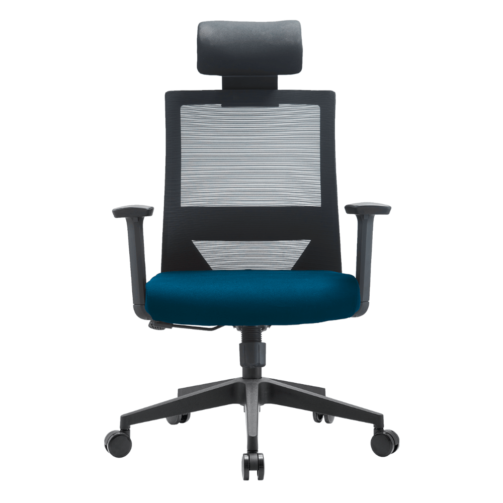Silla De Oficina Ejecutiva Soporte Lumbar - GERSA DUNA ALTO - Varios Colores - Respaldo En Malla y Asiento Tapizado - Duna Alto - GERSA - NOGAL BEAT - Sillas de oficina