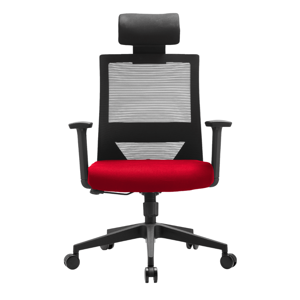 Silla De Oficina Ejecutiva Soporte Lumbar - GERSA DUNA ALTO - Varios Colores - Respaldo En Malla y Asiento Tapizado - Duna Alto - GERSA - NOGAL BEAT - Sillas de oficina