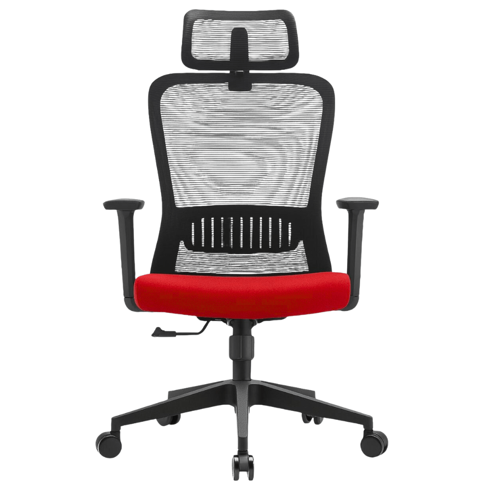 Silla De Oficina Ejecutiva Soporte Lumbar - GERSA FENT ALTO - Varios Colores - Respaldo En Malla y Asiento Tapizado - Fent Alto - GERSA - NOGAL BEAT - Sillas de oficina
