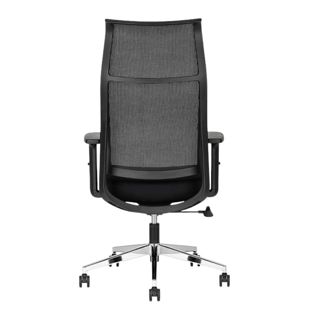 Silla De Oficina Ejecutiva - TECHNO EKHO BLACK - Negro - Respaldo en Malla y Asiento Tapizado - Ekho Black - Techno - NOGAL BEAT - Silla Ejecutiva