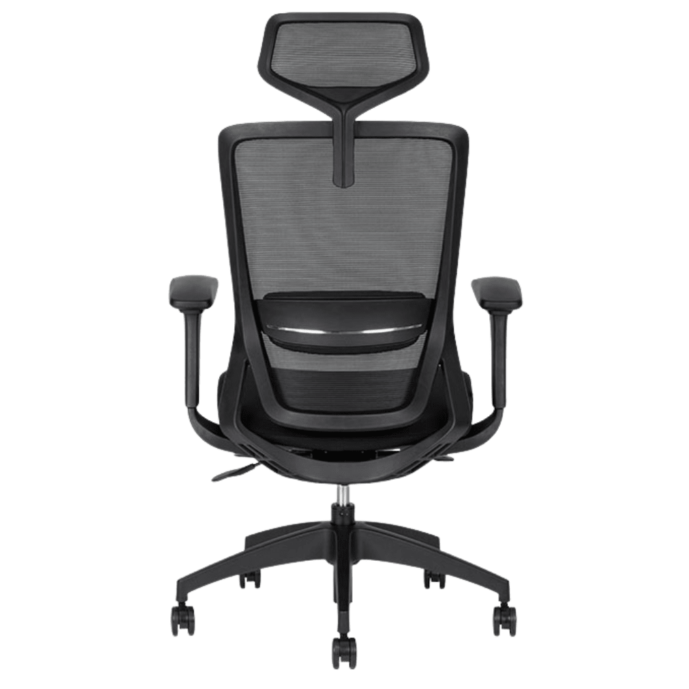 Silla De Oficina Ejecutiva - TECHNO SOUL EXPRESS BLACK RESPALDO ALTO - Negro - Respaldo en Malla y Asiento Tapizado - Soul Express Black Respaldo Alto - Techno - NOGAL BEAT - Silla Ejecutiva