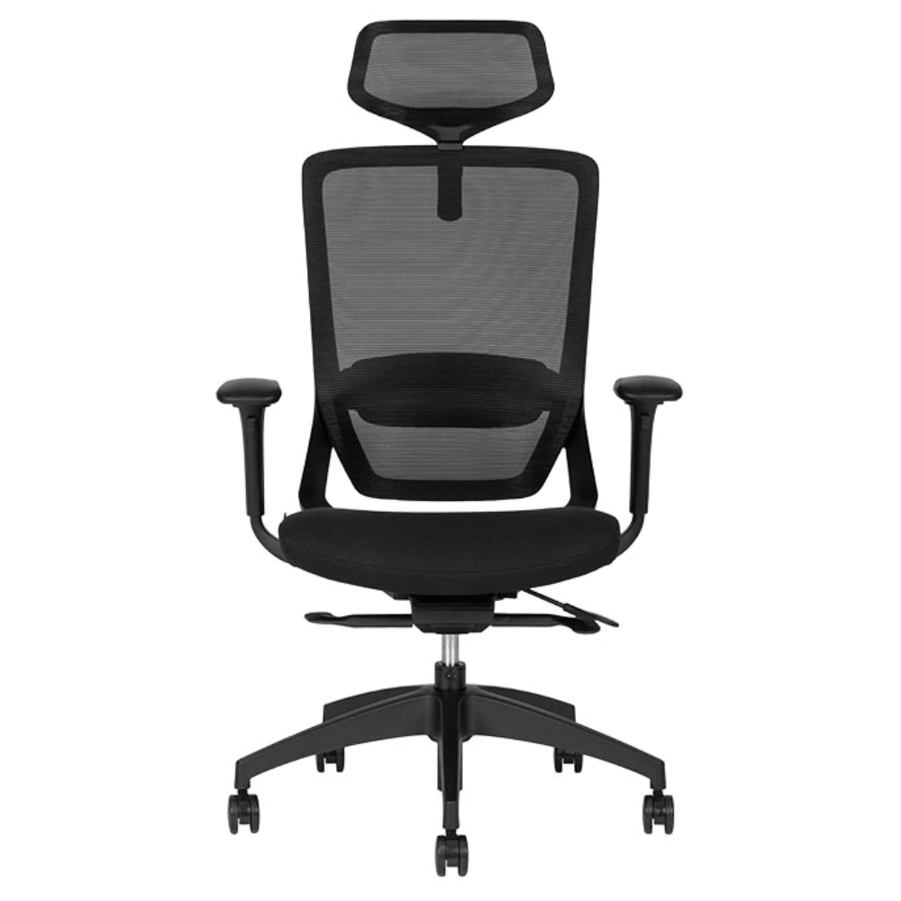 Silla De Oficina Ejecutiva - TECHNO SOUL EXPRESS BLACK RESPALDO ALTO - Negro - Respaldo en Malla y Asiento Tapizado - Soul Express Black Respaldo Alto - Techno - NOGAL BEAT - Silla Ejecutiva