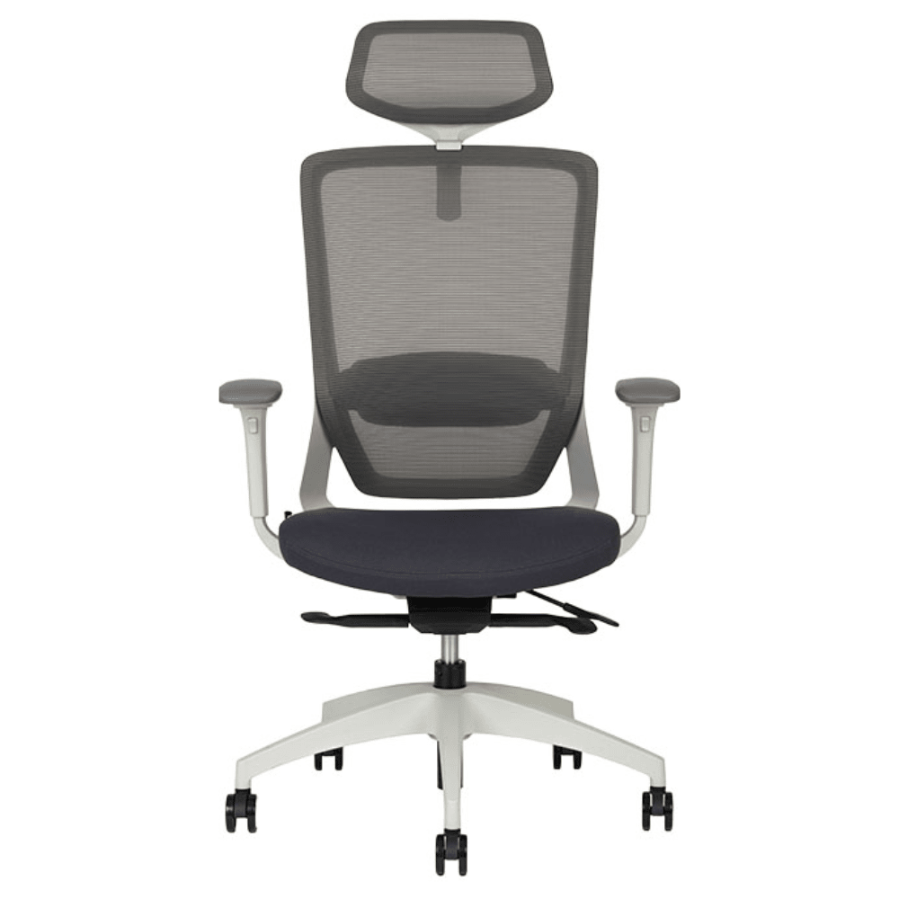 Silla De Oficina Ejecutiva - TECHNO SOUL EXPRESS WHITE RESPALDO ALTO - Blanca - Respaldo en Malla y Asiento Tapizado - Soul Express White Respaldo Alto - Techno - NOGAL BEAT - Silla Ejecutiva